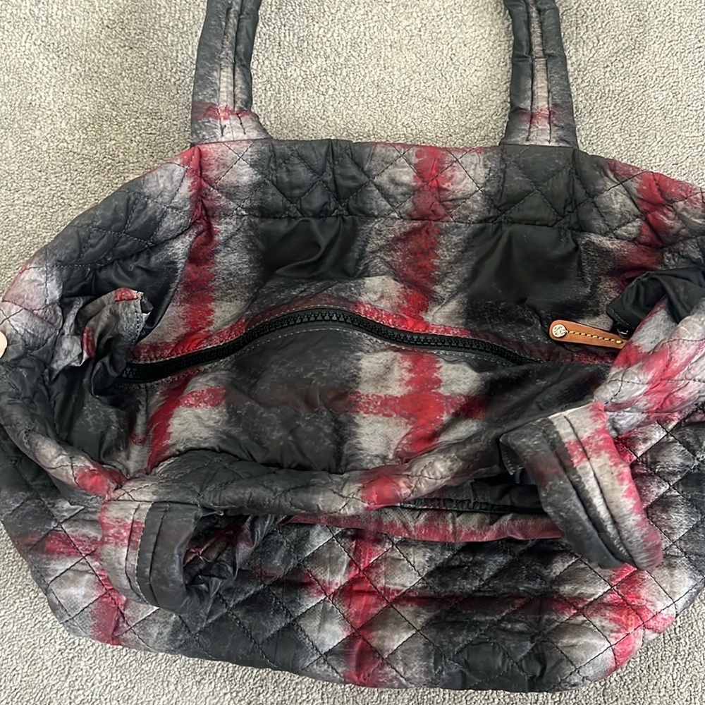 MZ Wallace redwood Plaid Quilted Tote - Picture 3 of 16